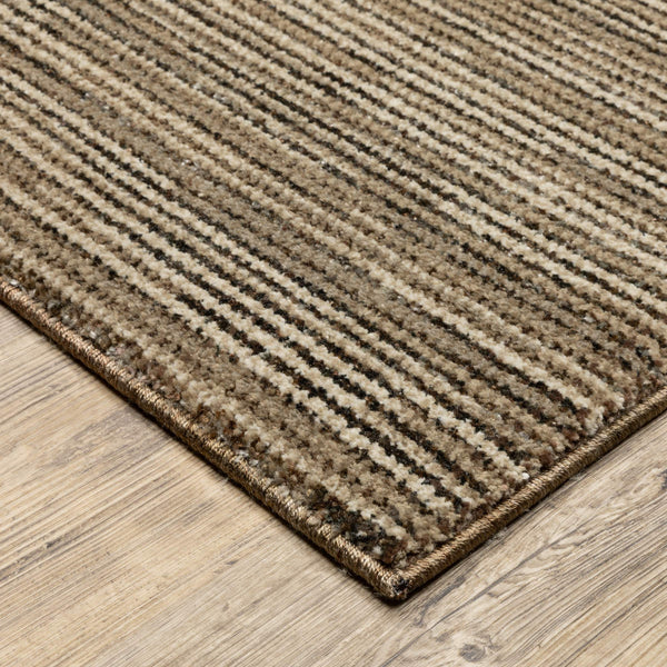Oriental Weavers Atlas Tonal Stria Runner Rug Nylon Polypropylene Blend for High Traffic Interiors 2'3" x 8' A3723T067253ST