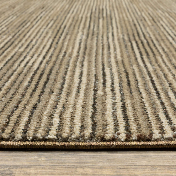 Oriental Weavers Atlas Tonal Stria Indoor Rug Nylon Polypropylene Blend Lustrous Weave for Modern Living Rooms 1'10" x 3'2" A3723T058100ST