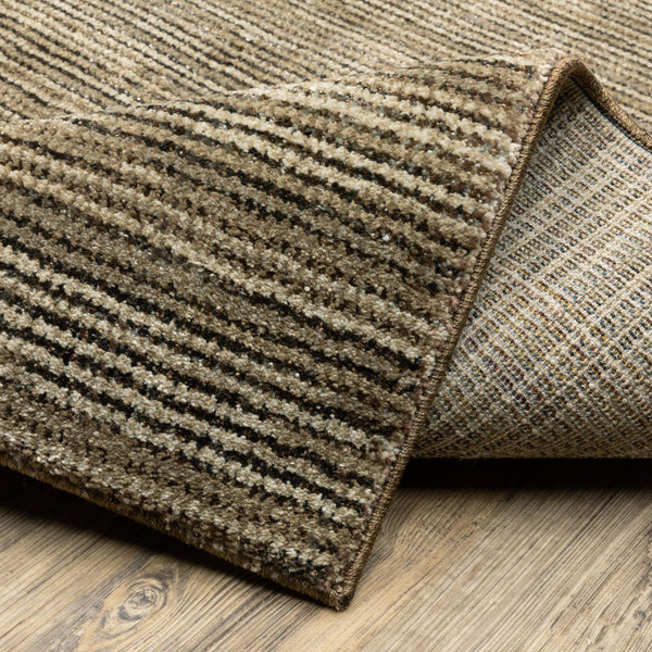 Oriental Weavers Atlas Tonal Stria Indoor Rug Nylon Polypropylene Blend Lustrous Weave for Modern Living Rooms 1'10" x 3'2" A3723T058100ST