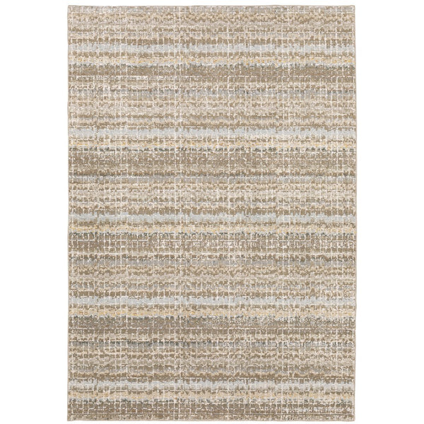 Oriental Weavers Atlas Indoor Area Rug - Luxurious Textures In Tonal Design For Cozy Ambience And Style Ivory,Grey Nylon A747e0058100st