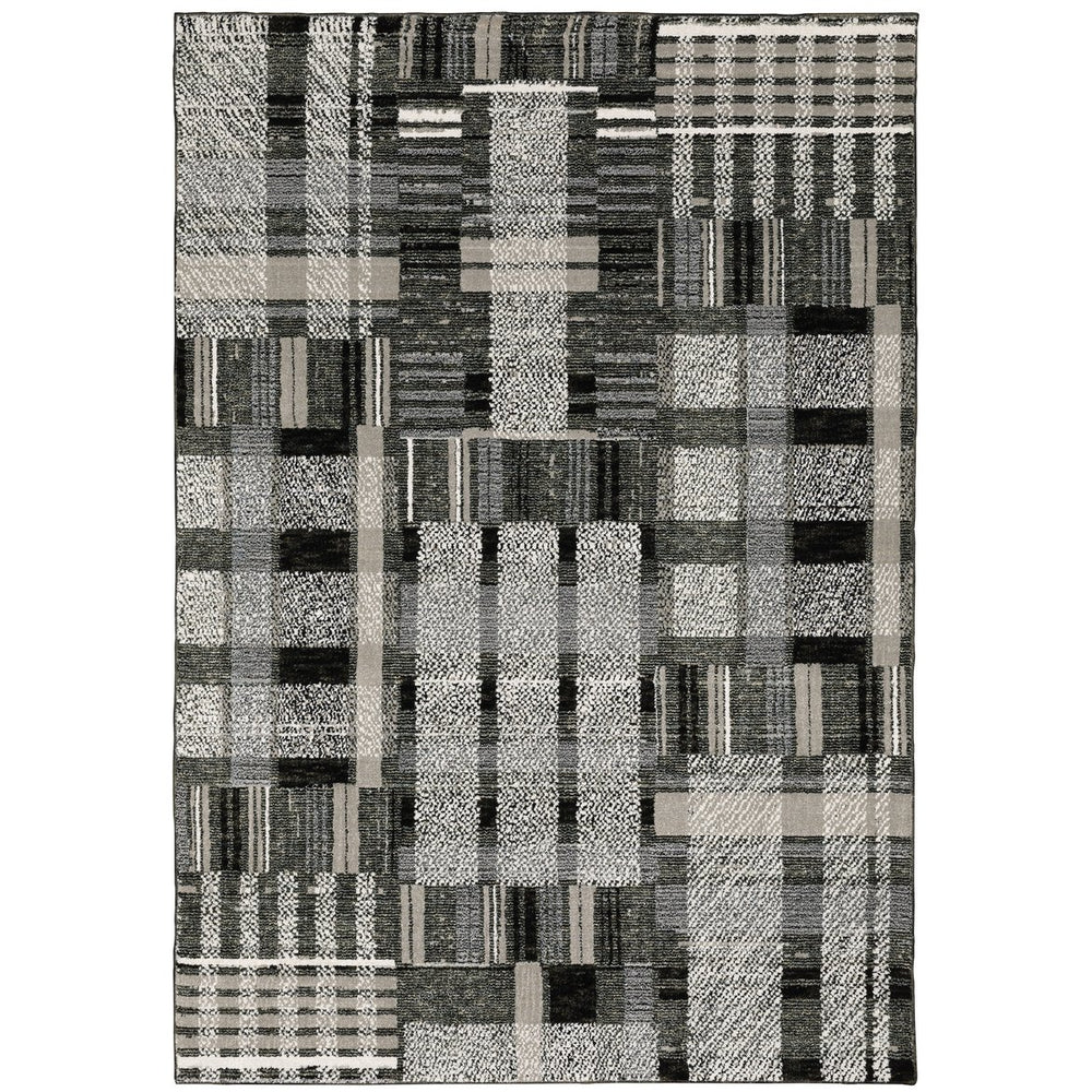 Oriental Weavers Atlas Indoor Area Rug - Stunning Textured Design With Lustrous And Matte Yarn For Cozy Ambience Black,Grey Nylon A752c0100170st