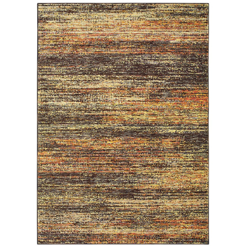 Oriental Weavers Atlas Indoor Area Rug - Luxurious Textures For A Cozy Ambience, Machine-woven For Durability Gold,Charcoal Nylon A8037c058100st