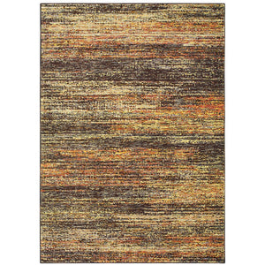 Oriental Weavers Atlas Indoor Area Rug - Luxurious Textures For A Cozy Ambience, Machine-woven For Durability Gold,Charcoal Nylon A8037c058100st