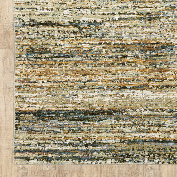 Oriental Weavers Atlas Indoor Area Rug – Luxurious Textured Design For Cozy Ambience In Any Interior Space Gold,Green Nylon A8037j100170st