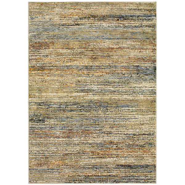 Oriental Weavers Atlas Indoor Area Rug – Luxurious Textured Design For Cozy Ambience In Any Interior Space Gold,Green Nylon A8037j100170st
