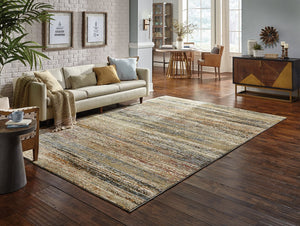 Oriental Weavers Atlas Indoor Area Rug – Luxurious Textured Design For Cozy Ambience In Any Interior Space Gold,Green Nylon A8037j100170st