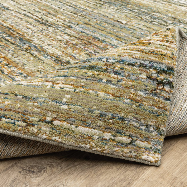 Oriental Weavers Atlas Indoor Area Rug – Luxurious Textured Design For Cozy Ambience In Any Interior Space Gold,Green Nylon A8037j100170st
