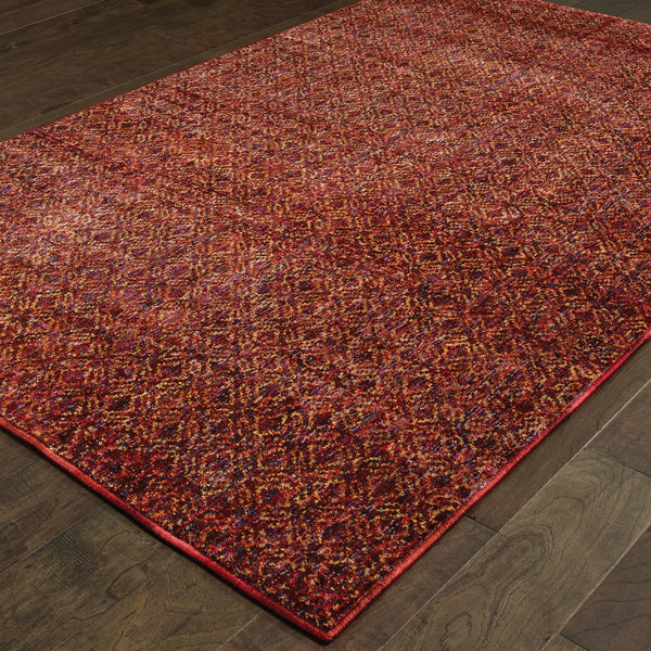 Oriental Weavers Atlas Indoor Area Rug - Stunning Textured Design For Cozy Ambiance In Any Home Décor Style Red,Rust Nylon A8048k058100st
