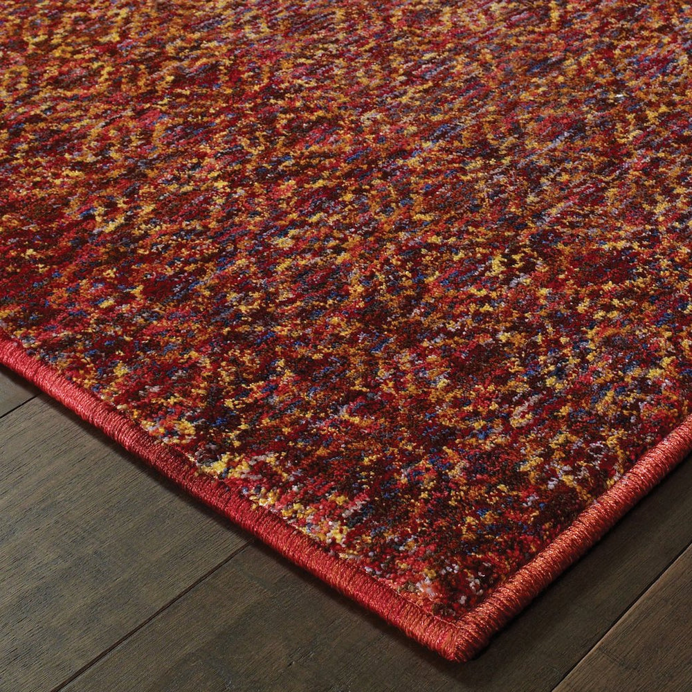Oriental Weavers Atlas Indoor Area Rug - Stunning Textured Design For Cozy Ambiance In Any Home Décor Style Red,Rust Nylon A8048k058100st