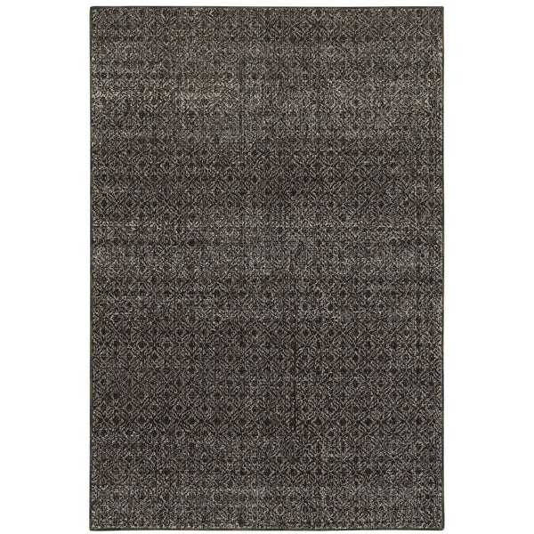 Oriental Weavers Atlas Indoor Area Rug - Luxurious Lustrous Textures, Cozy Ambience, Machine-woven For Durability Black,Grey Nylon A8048q100170st