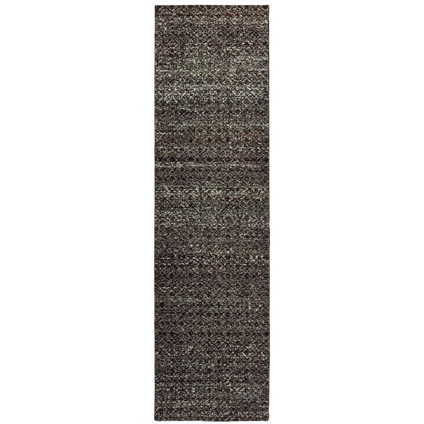 Oriental Weavers Atlas Indoor Area Rug - Luxurious Lustrous Textures, Cozy Ambience, Machine-woven For Durability Black,Grey Nylon A8048q067253st