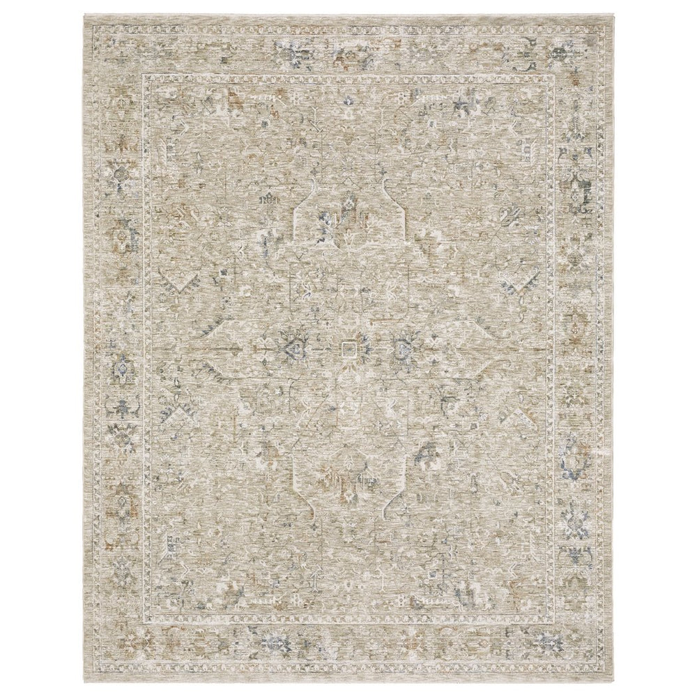Oriental Weavers Avalon Elegant Beige And Blue Traditional Indoor Area Rug, Soft Polyester For Modern Decor Appeal Beige,Blue Polyester Aava02240309st