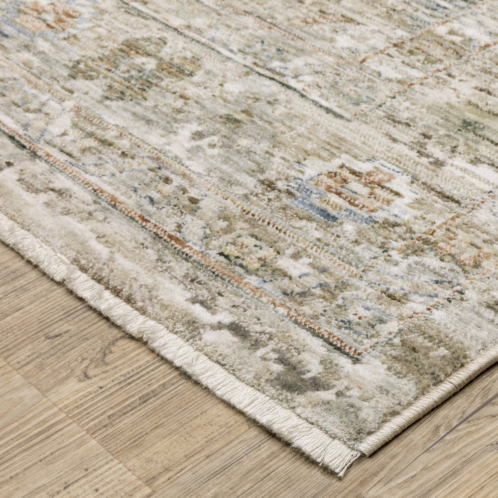 Oriental Weavers Avalon Indoor Area Rug - Elegant Traditional Design In Warm Neutrals With Soft Polyester Texture Beige,Grey Polyester Aava05097152st