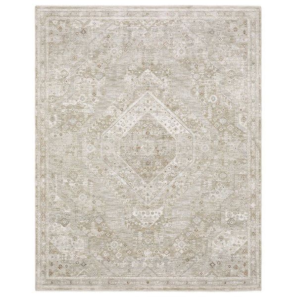 Oriental Weavers Avalon Beige/Ivory Indoor Area Rug - Elegant Traditional Design With Soft Polyester For Modern Spaces Beige,Ivory Polyester Aava06160240st