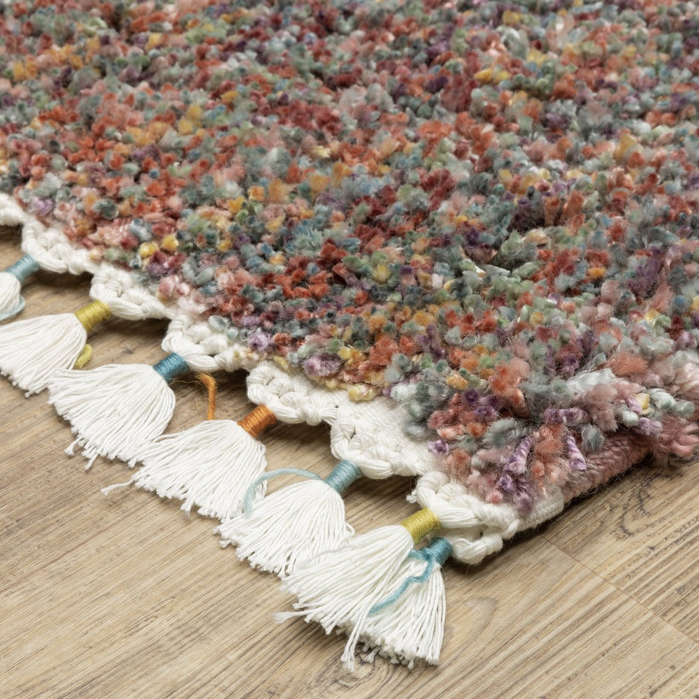 Oriental Weavers Axis Indoor Area Rug - Soft High-pile Texture With Trendy Tassel Fringe And Vibrant Global Style Multi,Colored Polypropylene Aax01a116165st
