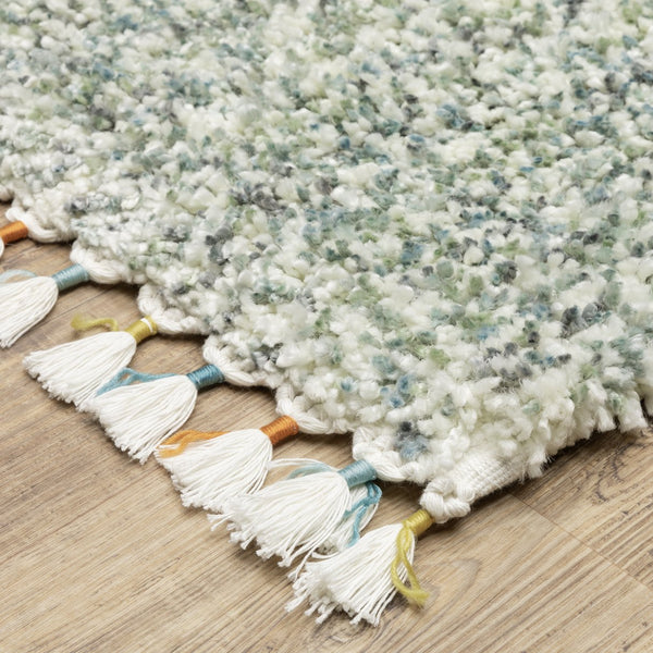 Oriental Weavers Axis Indoor Area Rug - Soft Textured High-pile Design With Modern Global Styles And Fun Colors Light Blue,Ivory Polypropylene Aax02a300394st