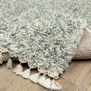 Oriental Weavers Axis Indoor Area Rug - Soft Textured High-pile Design With Modern Global Styles And Fun Colors Light Blue,Ivory Polypropylene Aax02a300394st