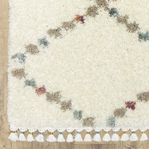 Oriental Weavers Axis Indoor Area Rug - Soft Textured High-pile Design With Trendy Tassel Fringe And Vibrant Colors Ivory,Multi Polypropylene Aax08a300394st