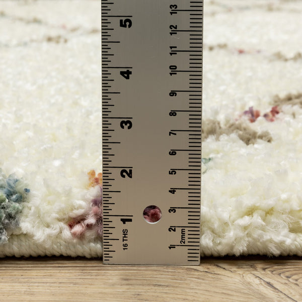 Oriental Weavers Axis Indoor Area Rug - Soft Textured High-pile Design With Trendy Tassel Fringe And Vibrant Colors Ivory,Multi Polypropylene Aax08a300394st