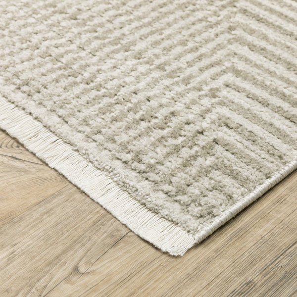 Oriental Weavers Bauer Eco-friendly Indoor Area Rug - Sustainable Recycled Pet Yarn, Soft Modern Design For Any Space Beige,Ivory Pet Fibers B4150e160230st