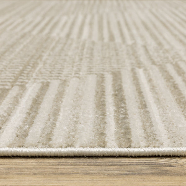 Oriental Weavers Bauer Eco-friendly Indoor Area Rug - Sustainable Recycled Pet Yarn, Soft Modern Design For Any Space Beige,Ivory Pet Fibers B4150e160230st