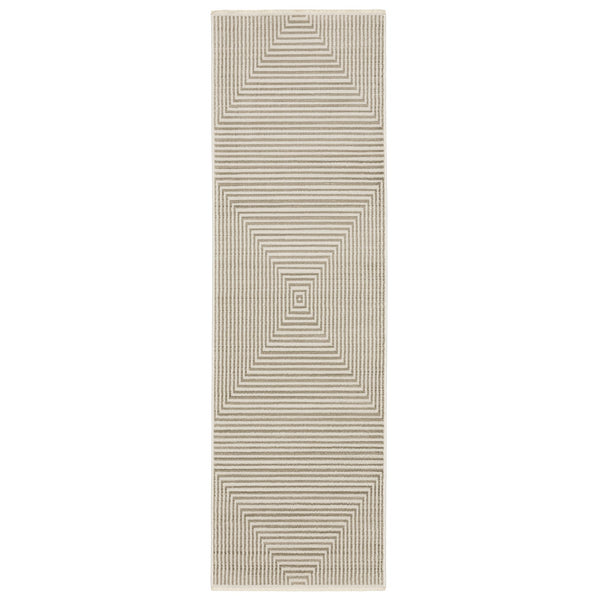 Oriental Weavers Bauer Eco-friendly Indoor Area Rug - Sustainable Recycled Pet Yarn, Soft Modern Design For Any Space Beige,Ivory Pet Fibers B4150e068230st