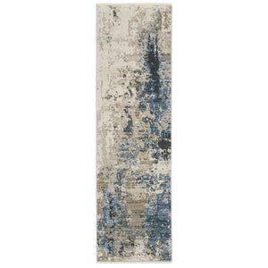 Oriental Weavers Bauer Eco-friendly Indoor Area Rug - Sustainable Soft Yarn For Modern Rustic Home Décor Blue,Beige Pet Fibers B041l2068230st