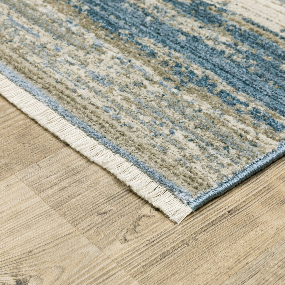 Oriental Weavers Bauer Eco-friendly Indoor Area Rug - Sustainable Design With Soft Modern Touch For Any Space Blue,Beige Pet Fibers B042l2117165st