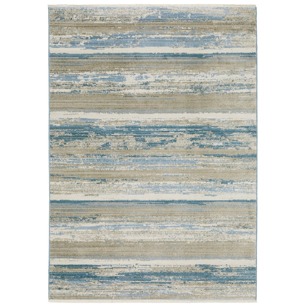 Oriental Weavers Bauer Eco-friendly Indoor Area Rug - Sustainable Design With Soft Modern Touch For Any Space Blue,Beige Pet Fibers B042l2117165st