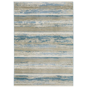 Oriental Weavers Bauer Eco-friendly Indoor Area Rug - Sustainable Design With Soft Modern Touch For Any Space Blue,Beige Pet Fibers B042l2117165st