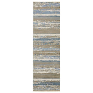 Oriental Weavers Bauer Eco-friendly Indoor Area Rug - Sustainable Design With Soft Modern Touch For Any Space Blue,Beige Pet Fibers B042l2069230st