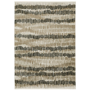 Oriental Weavers Bauer Eco-friendly Indoor Area Rug - Luxurious Recycled Pet Yarn, Modern Design For Any Space Beige,Charcoal Pet Fibers B8120d160230st