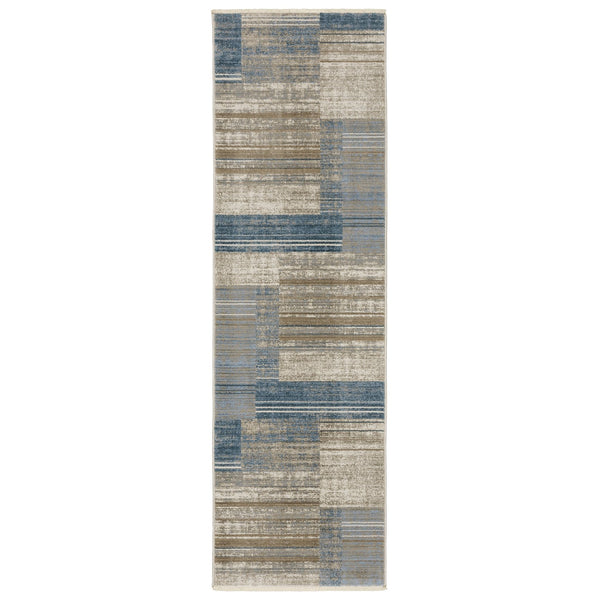Oriental Weavers Bauer Eco-friendly Indoor Area Rug - Sustainable, Stylish Design For Modern & Rustic Spaces Blue,Beige Pet Fibers B090b2068230st