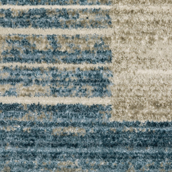 Oriental Weavers Bauer Eco-friendly Indoor Area Rug - Sustainable, Stylish Design For Modern & Rustic Spaces Blue,Beige Pet Fibers B090b2160230st