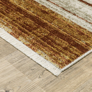 Oriental Weavers Bauer Eco-friendly Indoor Area Rug – Sustainable Pet Yarn For Modern And Rustic Spaces Rust,Gold Pet Fibers B090r2117165st
