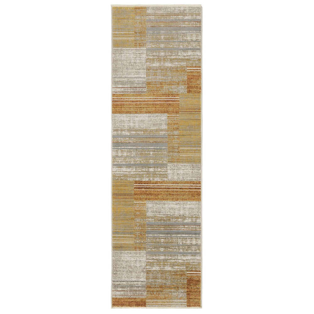 Oriental Weavers Bauer Eco-friendly Indoor Area Rug – Sustainable Pet Yarn For Modern And Rustic Spaces Rust,Gold Pet Fibers B090r2068230st
