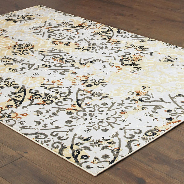 Oriental Weavers Bowen Textured Indoor Area Rug - Luxurious Softness, Bold Patterns, And Versatile Color Palette Grey,Gold Polypropylene B108w2117165st