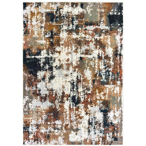 Oriental Weavers Bowen High/Low Textured Indoor Area Rug - Super-soft Hand, Stylish Patterns & Elegant Neutrals Grey,Gold Polypropylene B4928x117165st