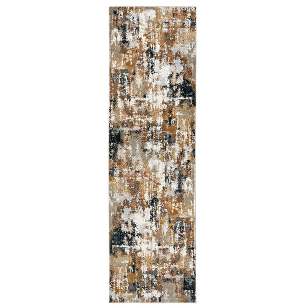 Oriental Weavers Bowen High/Low Textured Indoor Area Rug - Super-soft Hand, Stylish Patterns & Elegant Neutrals Grey,Gold Polypropylene B4928x068230st