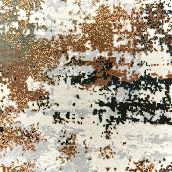 Oriental Weavers Bowen High/Low Textured Indoor Area Rug - Super-soft Hand, Stylish Patterns & Elegant Neutrals Grey,Gold Polypropylene B4928x117165st