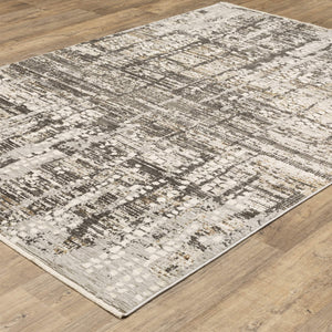 Oriental Weavers Branigan Polyester High Low Pile Area Rug Soft Neutral Tones for Modern Living Spaces Decor 7'10" x 10' BBRG01240305ST