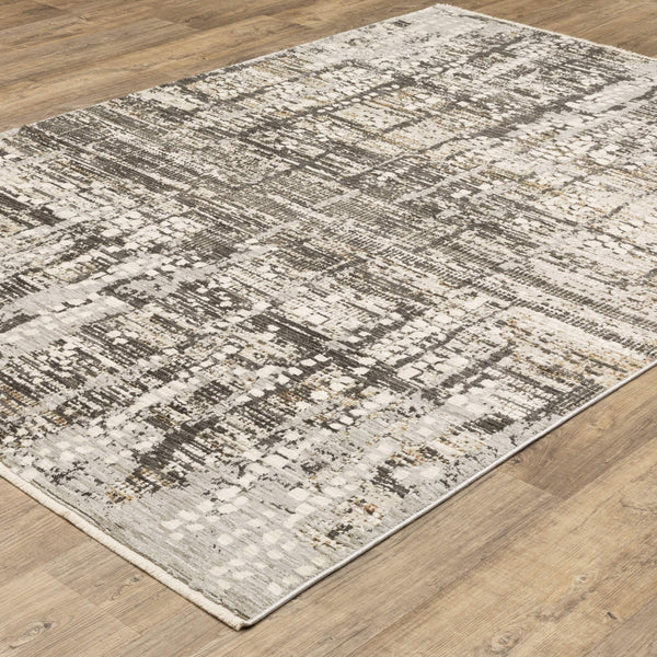 Oriental Weavers Branigan Polyester High Low Pile Area Rug Soft Neutral Tones for Modern Living Spaces Decor 7'10" x 10' BBRG01240305ST