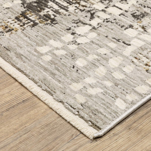Oriental Weavers Branigan Polyester High Low Pile Area Rug Soft Neutral Tones for Modern Living Spaces Decor 7'10" x 10' BBRG01240305ST