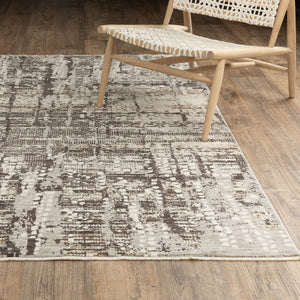Oriental Weavers Branigan Polyester High Low Pile Runner Rug Neutral Ivory Brown Organic Modern BBRG01076230ST