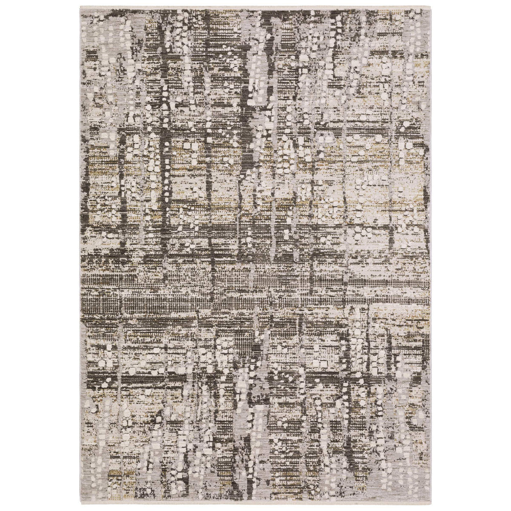 Oriental Weavers Branigan Polyester High Low Pile Runner Rug Neutral Ivory Brown Organic Modern BBRG01076230ST