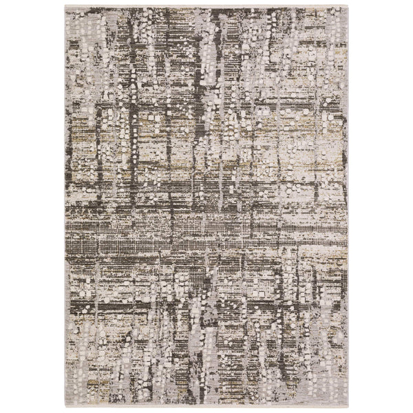 Oriental Weavers Branigan Polyester High Low Pile Runner Rug Neutral Ivory Brown Organic Modern BBRG01076230ST