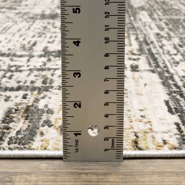 Oriental Weavers Branigan Polyester High Low Pile Area Rug Soft Neutral Tones for Modern Living Spaces Decor 7'10" x 10' BBRG01240305ST