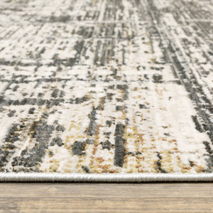 Oriental Weavers Branigan Polyester High Low Pile Area Rug Soft Neutral Tones for Modern Living Spaces Decor 7'10" x 10' BBRG01240305ST