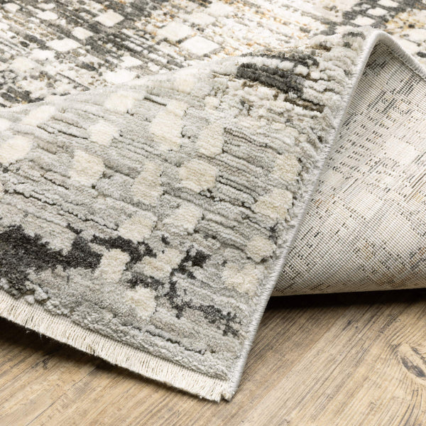 Oriental Weavers Branigan Polyester High Low Pile Area Rug Soft Neutral Tones for Modern Living Spaces Decor 7'10" x 10' BBRG01240305ST