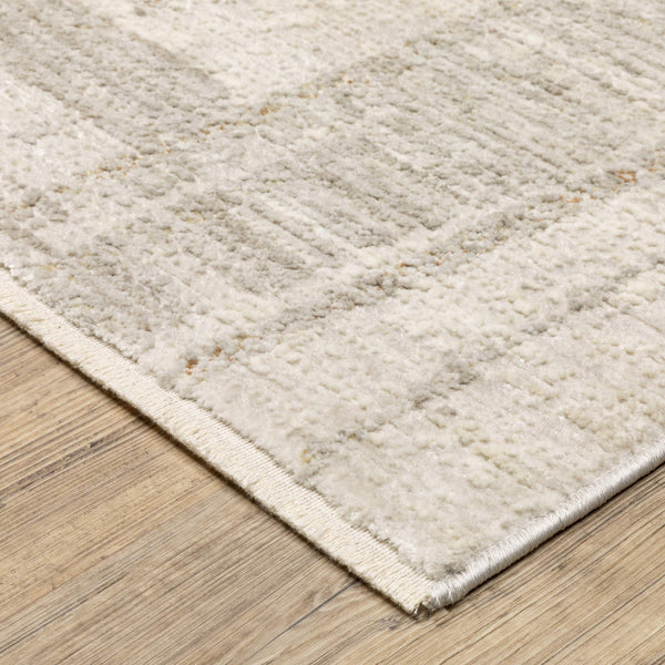 Oriental Weavers Branigan Geometric Polyester Area Rug with Gold Accents and High Low Pile for Modern Interiors 9'10" x 12'10" BBRG04300391ST